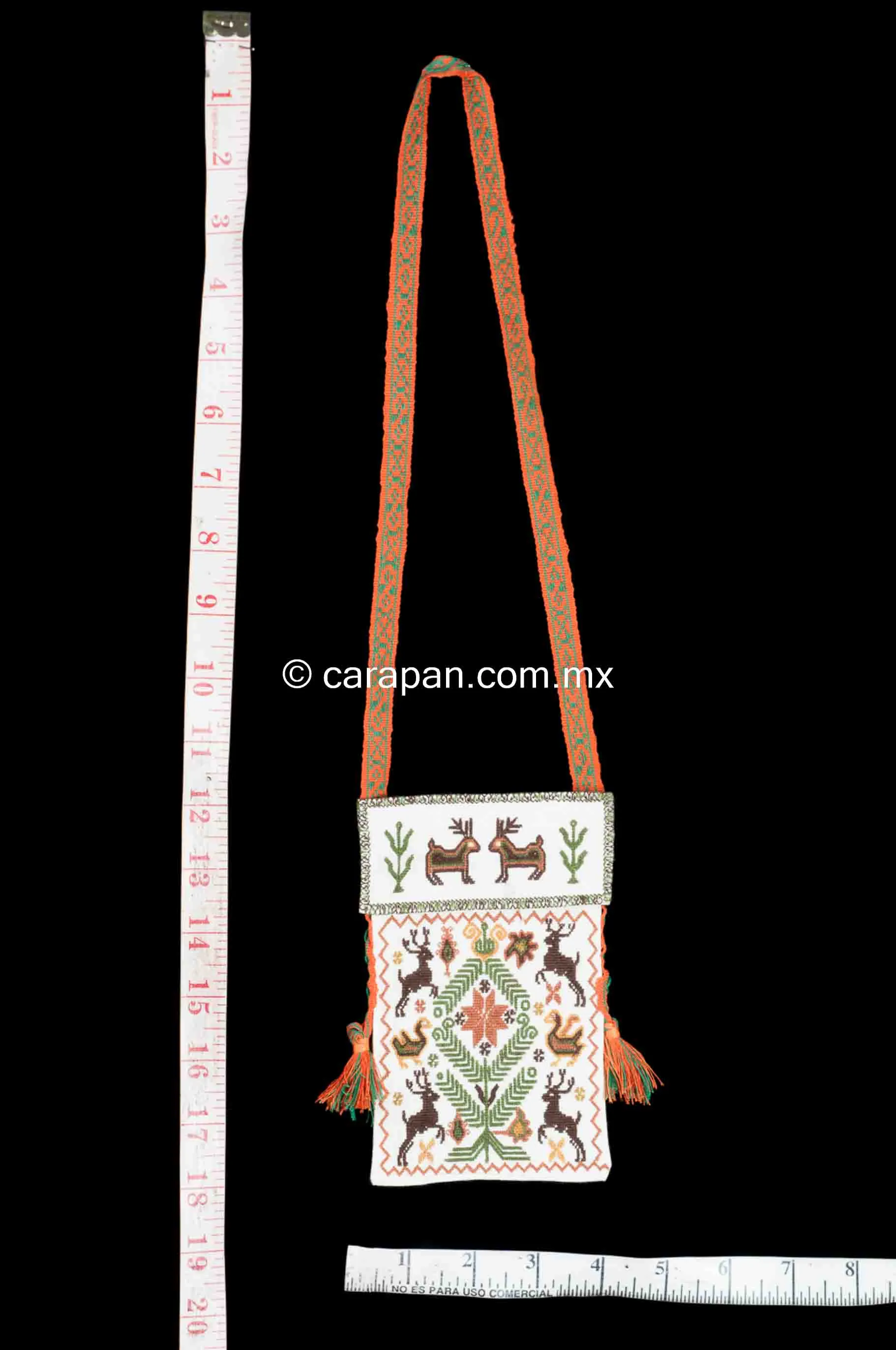 Mexican Textile Bag Embroidered by Mazahua Indigenous People