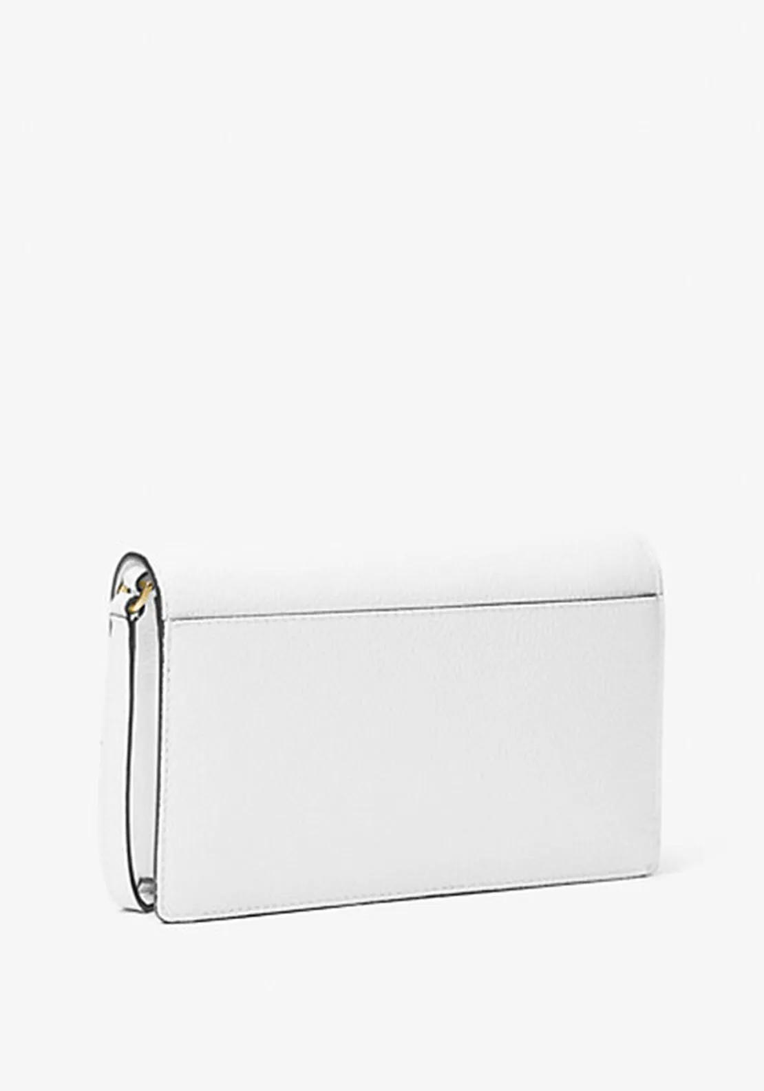 MICHAEL Michael Kors Bryant Pebbled Leather Convertible Pochette Crossbody Bag, Optic White