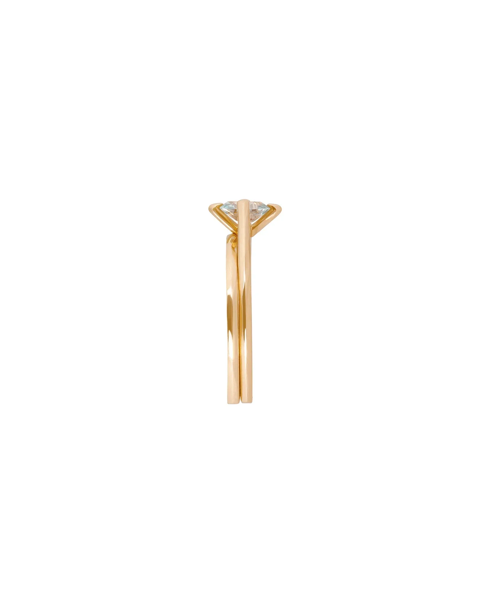 Minimalist Arc   Minimalist Pavé Band Ring Set