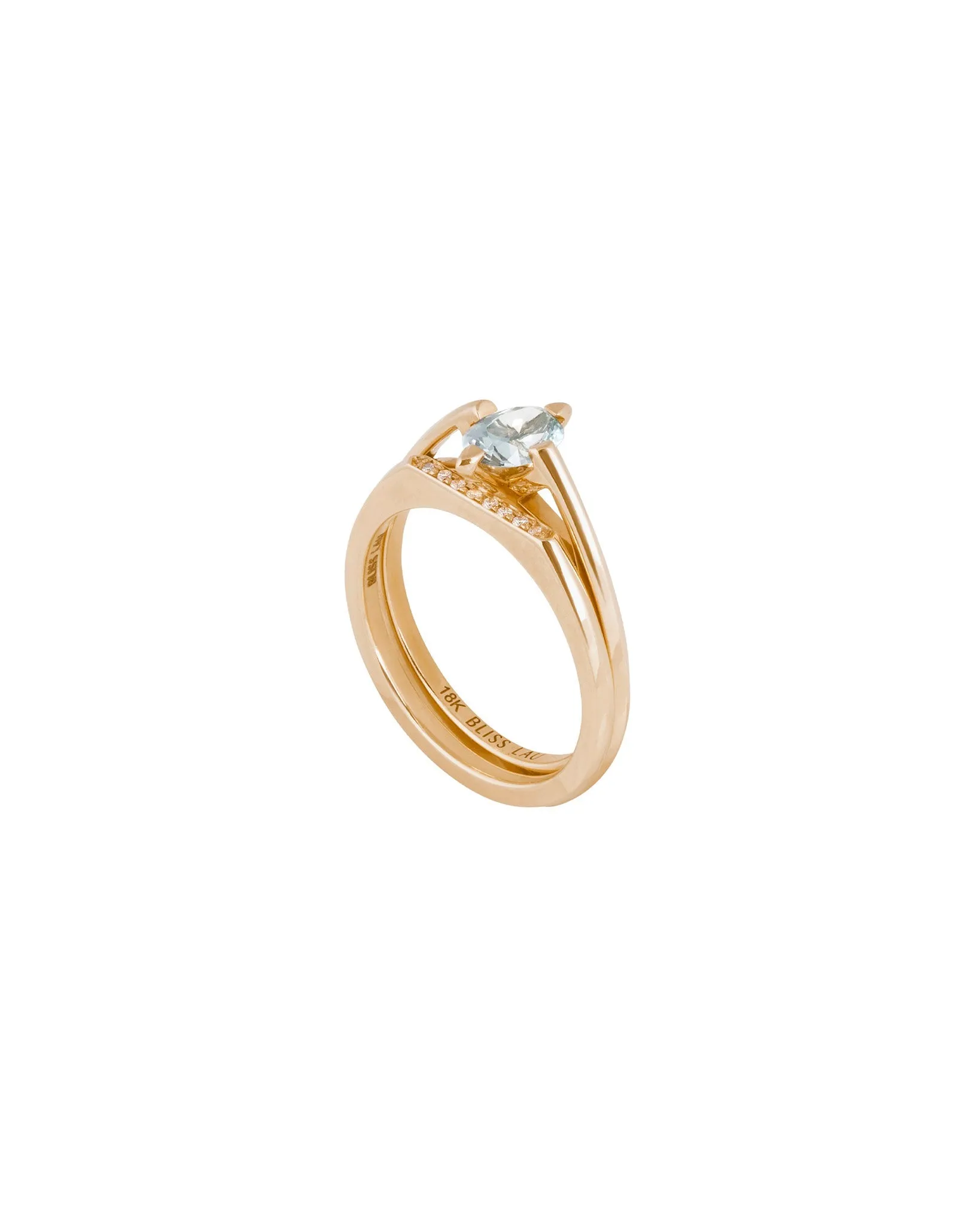 Minimalist Arc   Minimalist Pavé Band Ring Set