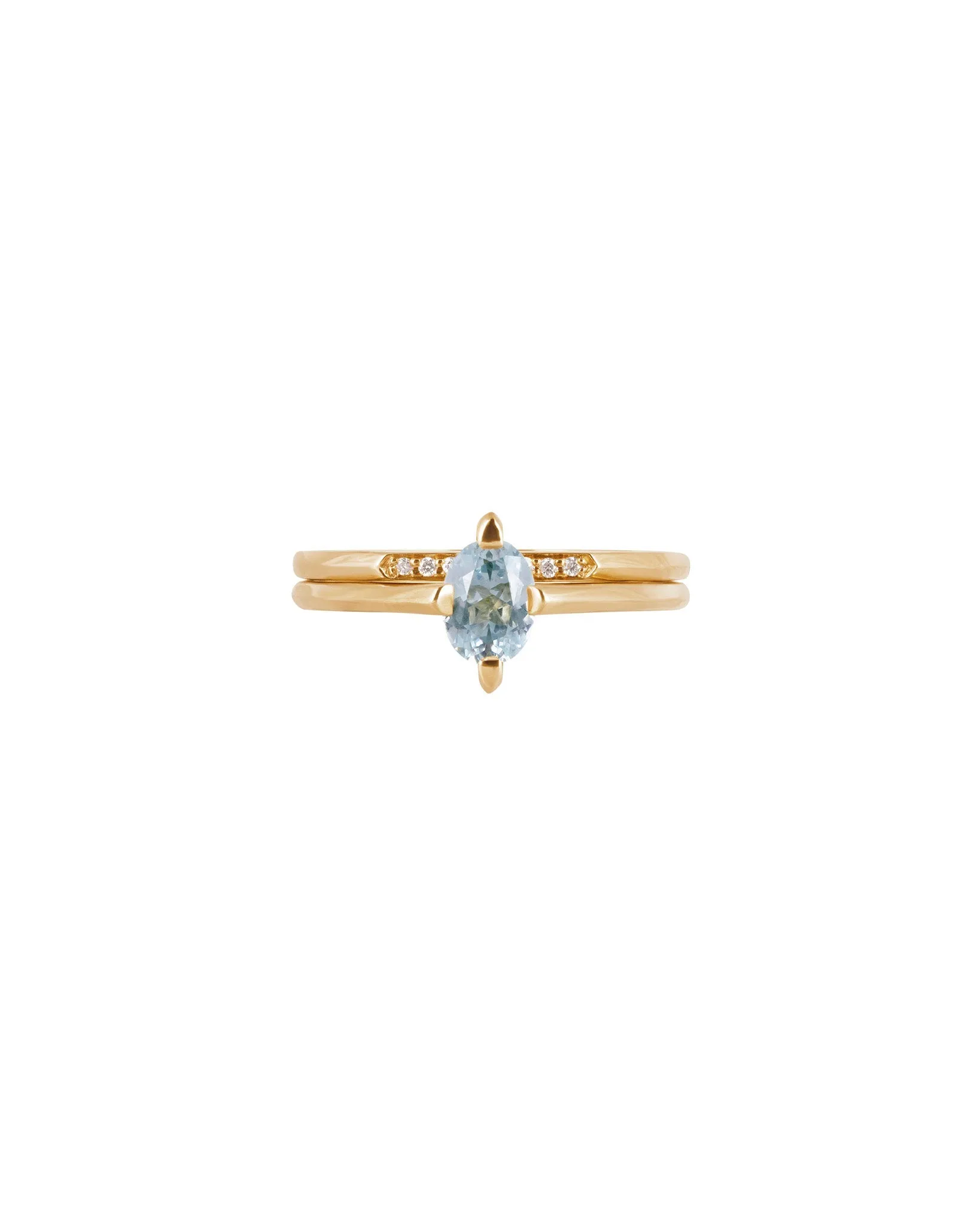 Minimalist Arc   Minimalist Pavé Band Ring Set