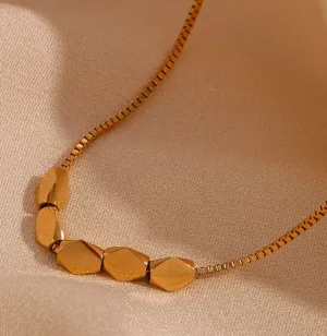 Minimalist Bead Charm Pendant Necklace