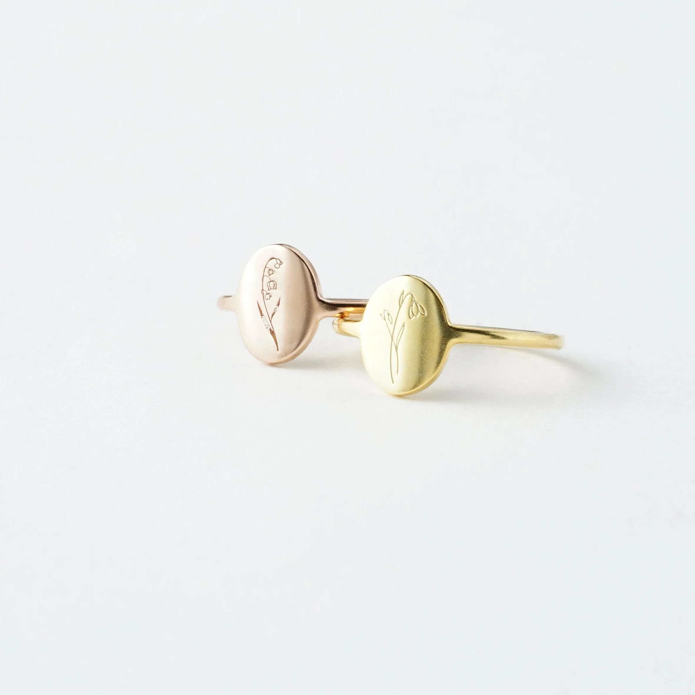 Minimalist Birth Flower Ring