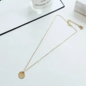 Minimalist Disc Pendant Necklace
