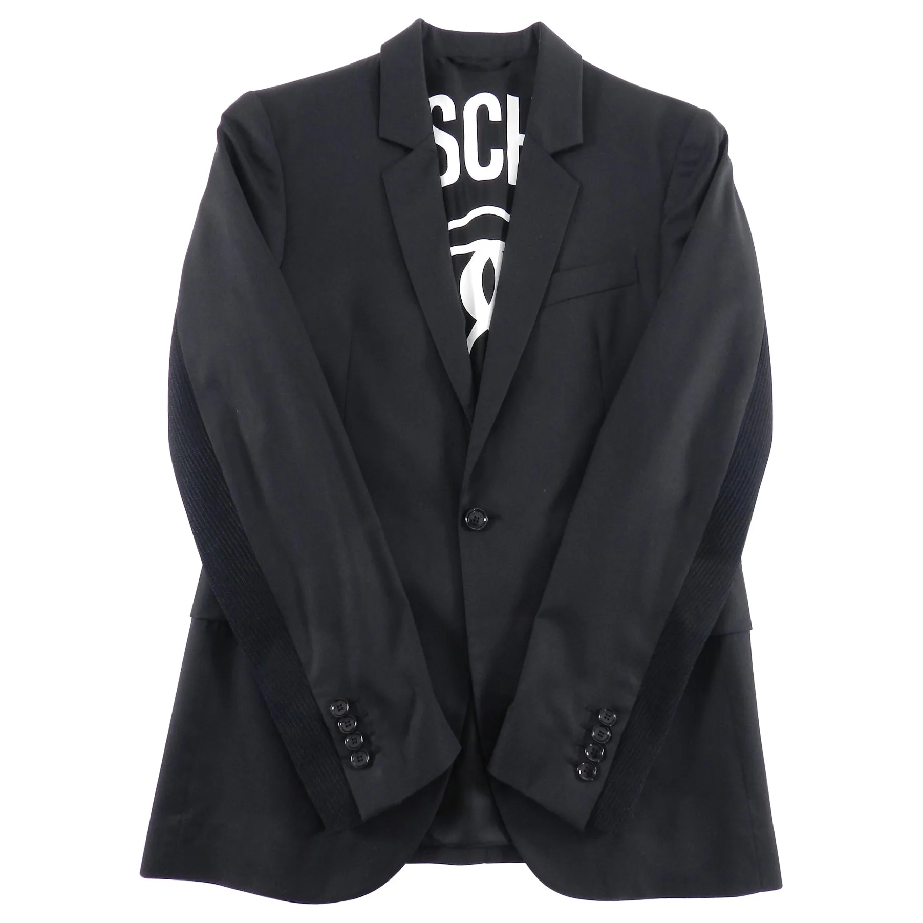 Moschino Couture Black Logo Interior Blazer - 38