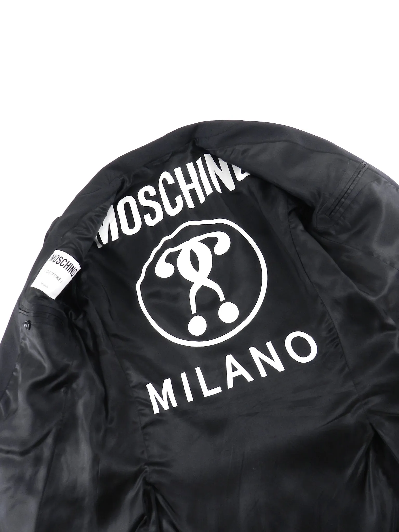 Moschino Couture Black Logo Interior Blazer - 38