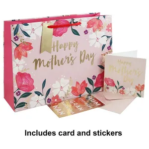 Mothers Day Floral Shopper Bag With Card