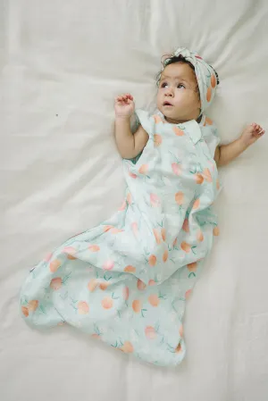 Muslin Lightweight Sleep Bag 0.5 TOG - Peaches