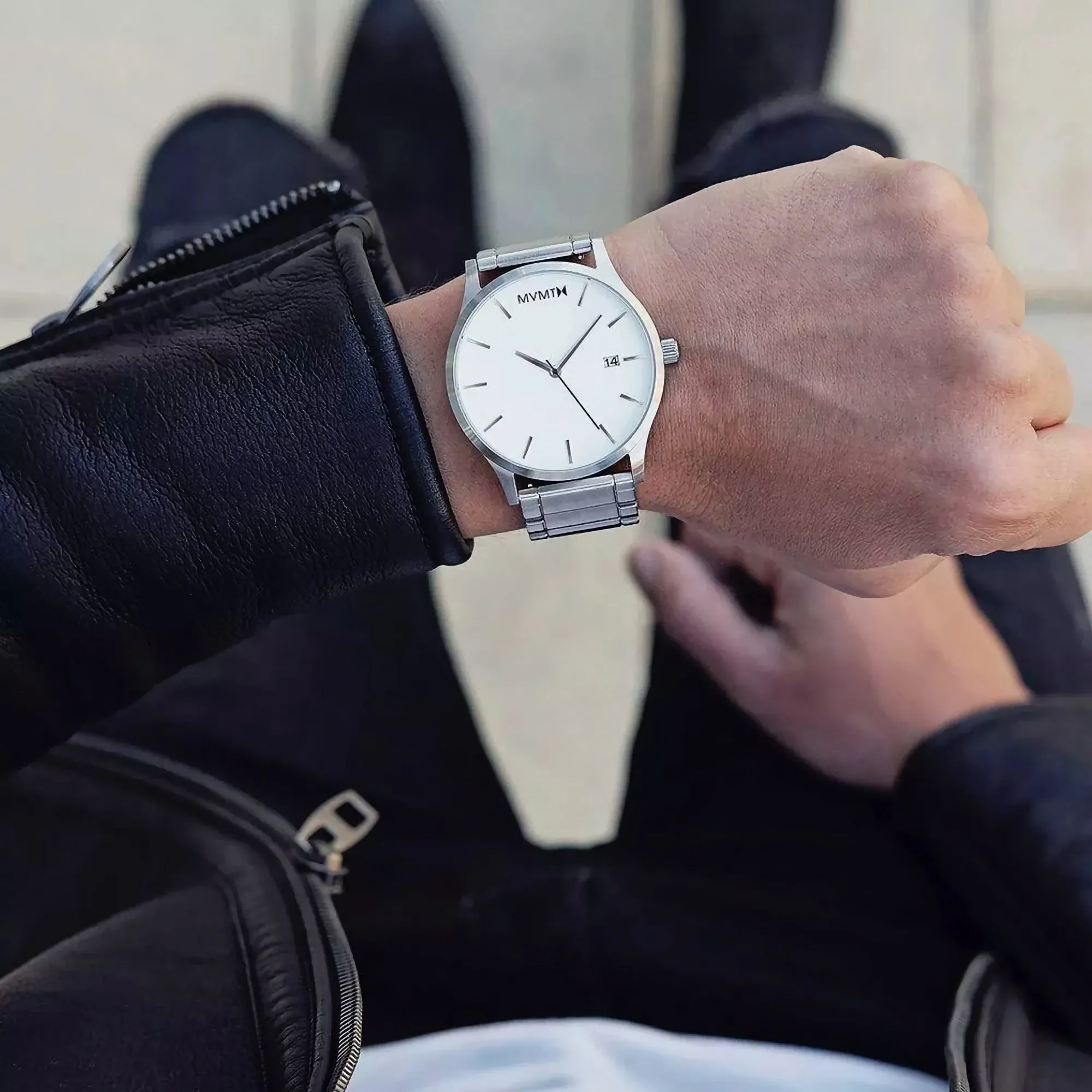MVMT Classic White Silver Men's Watch