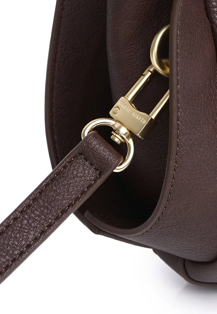 Naomi Curved Top Handle Bag (Coffee)