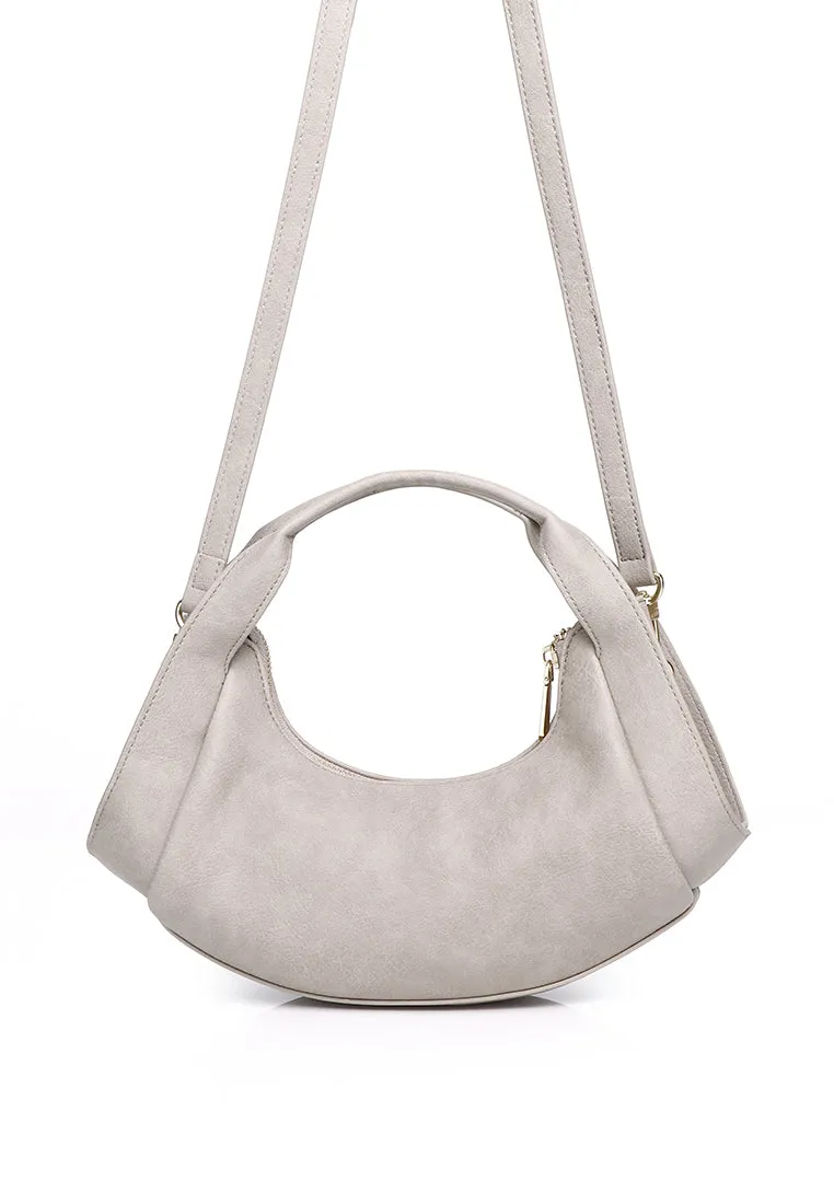 Naomi Curved Top Handle Bag (Khaki)