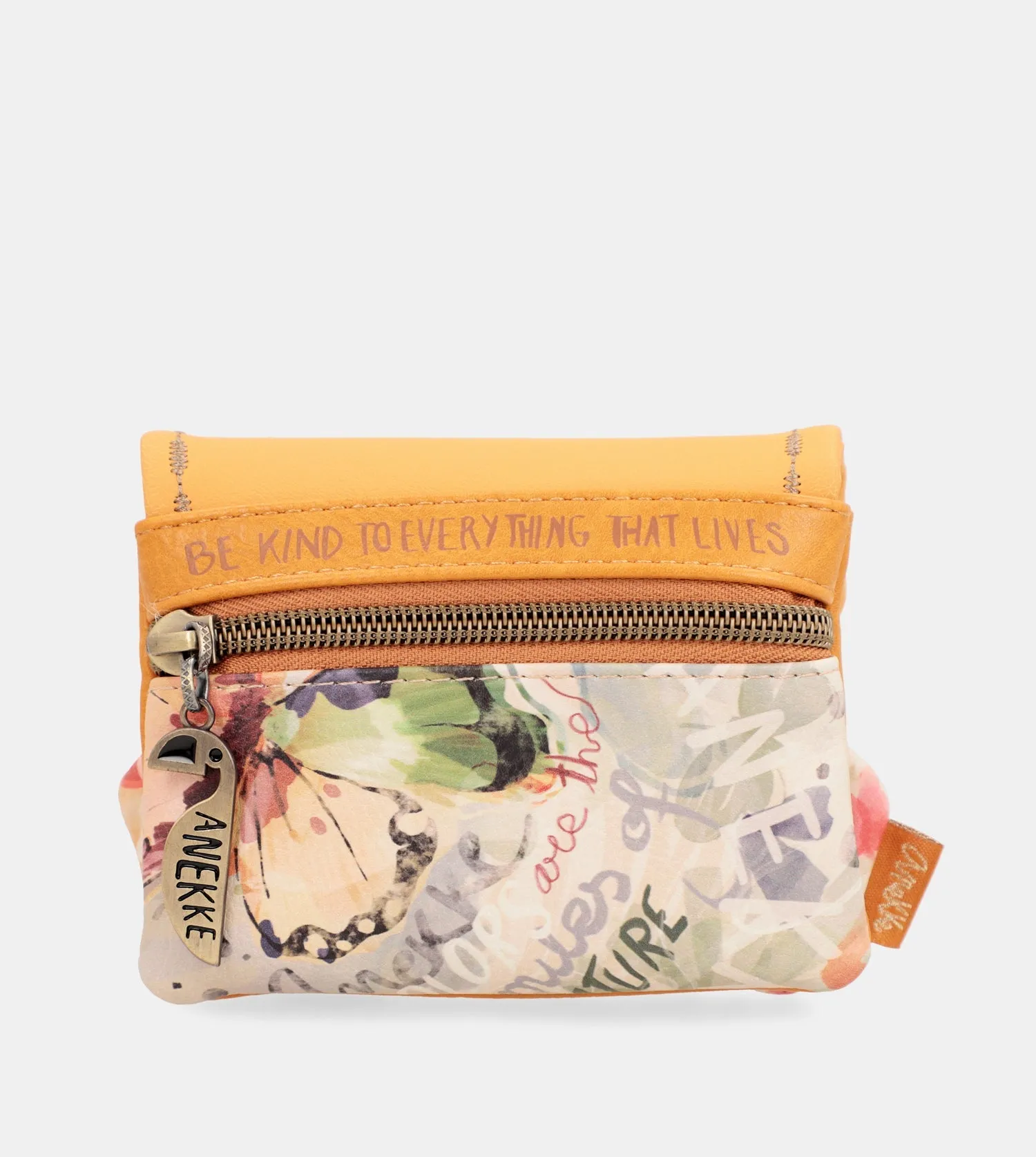 Nature Pachamama ochre flap wallet