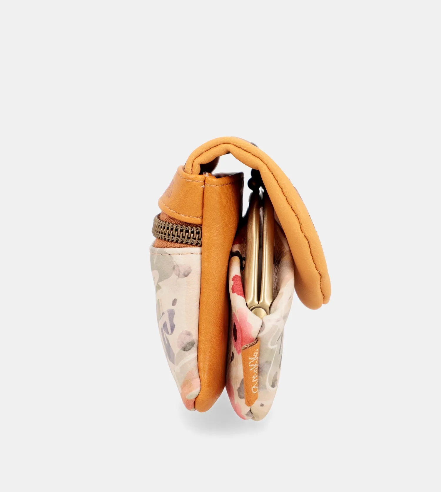 Nature Pachamama ochre flap wallet