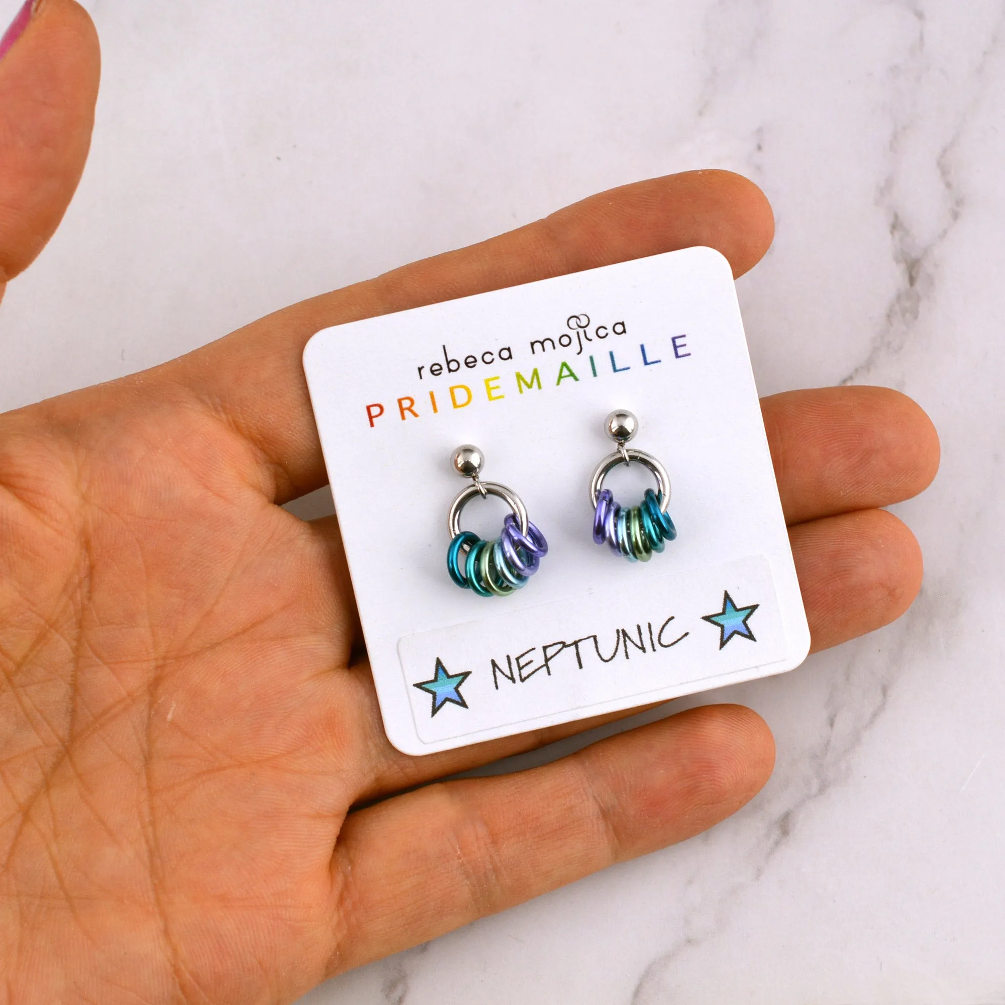 Neptunic Pride - Tiny Flag Earring Studs
