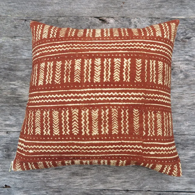 neutral mud cloth - one of a kind pillow