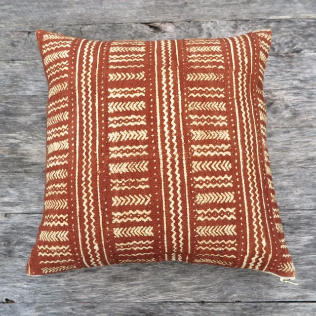 neutral mud cloth - one of a kind pillow