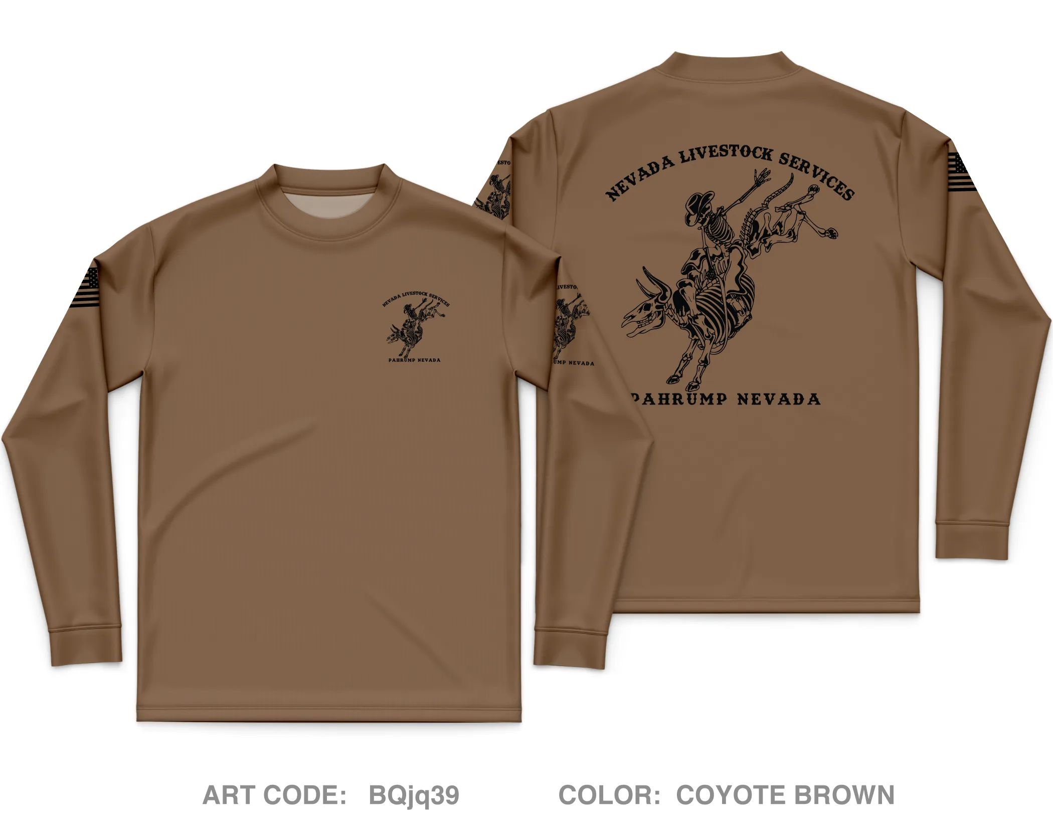 Nevada Livestock Services LLC Core Men's LS Flex Performance Tee - BQjq39