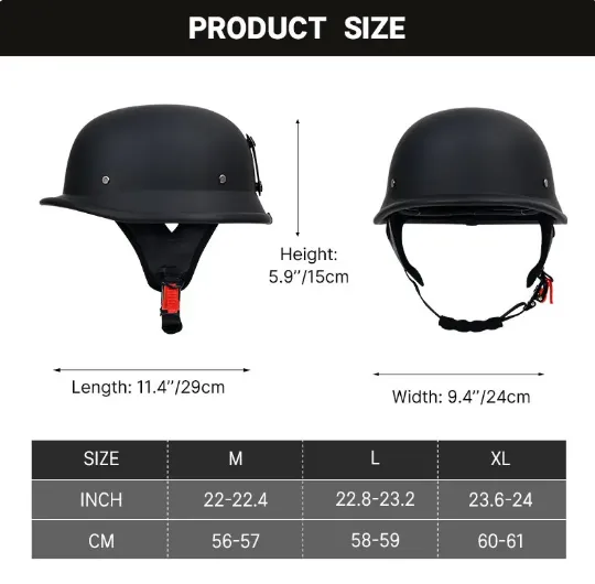 NEW DOT Approved Half Face Motorcycle Helmet with Goggles Skull Mask Gloves for Street Cruiser Moped Motocross Jet Style Adult Men, Black, Sz L, Includes Goggles & Skull Face Mask, Unisex