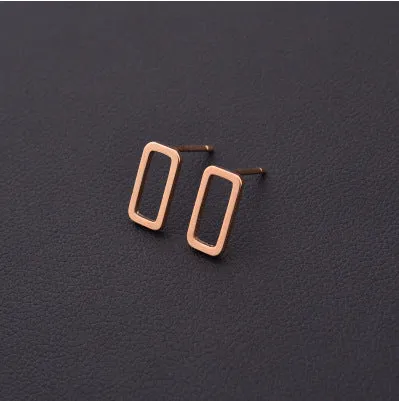 New Punk Minimalist Word Stud Earrings Fashion Allergy Rod Earpins Ear Plug Alloy Earrings