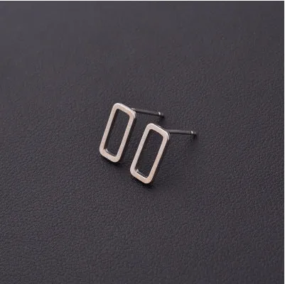New Punk Minimalist Word Stud Earrings Fashion Allergy Rod Earpins Ear Plug Alloy Earrings