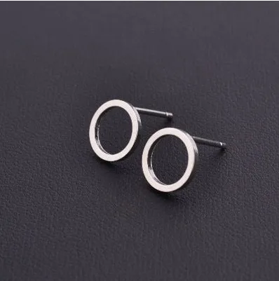 New Punk Minimalist Word Stud Earrings Fashion Allergy Rod Earpins Ear Plug Alloy Earrings