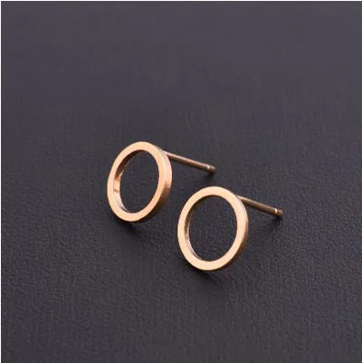 New Punk Minimalist Word Stud Earrings Fashion Allergy Rod Earpins Ear Plug Alloy Earrings