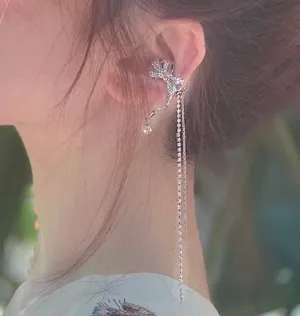 No piercing ribbon earrings