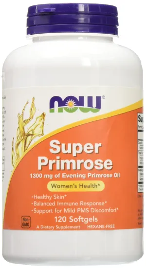 Now Foods Super Primrose 1300 mg, 120 Geles (Pack de 2)