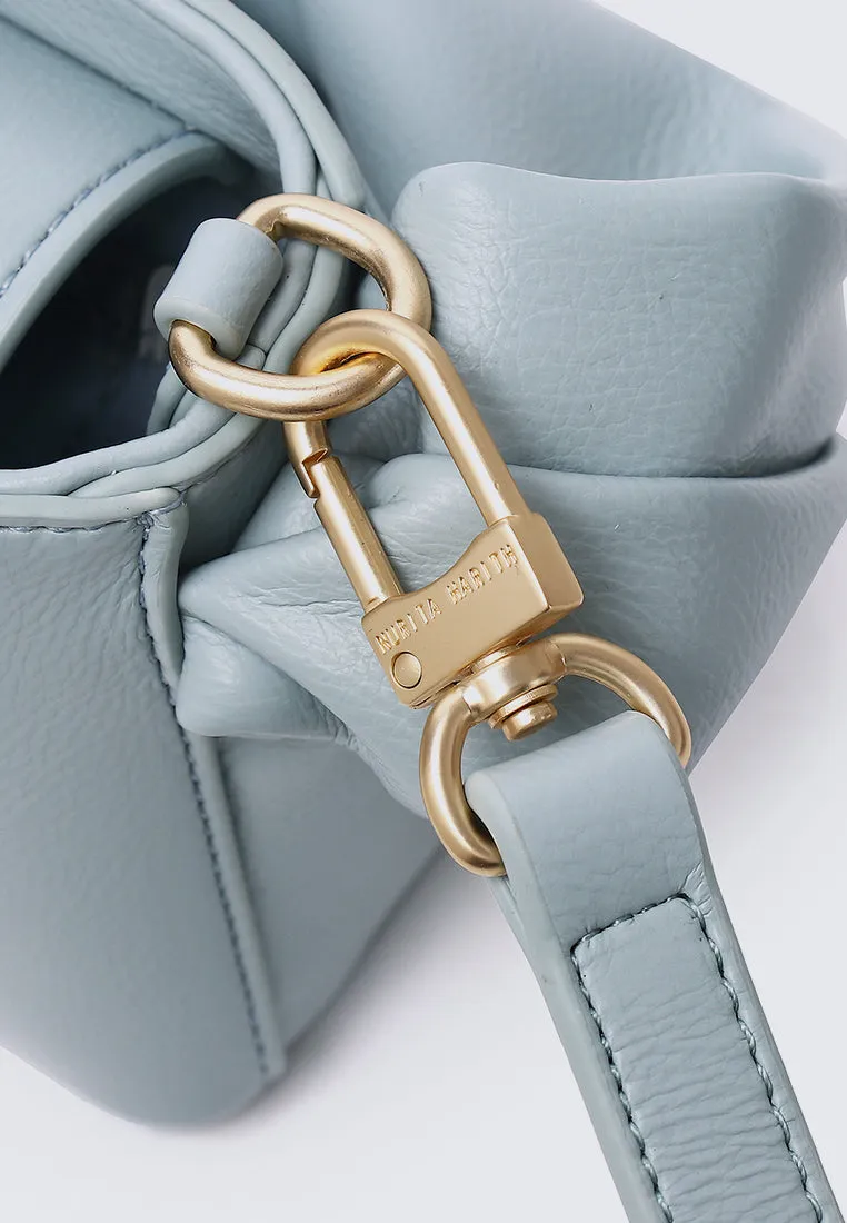 Nuri Twist Top Handle Handbag (Sky Blue)