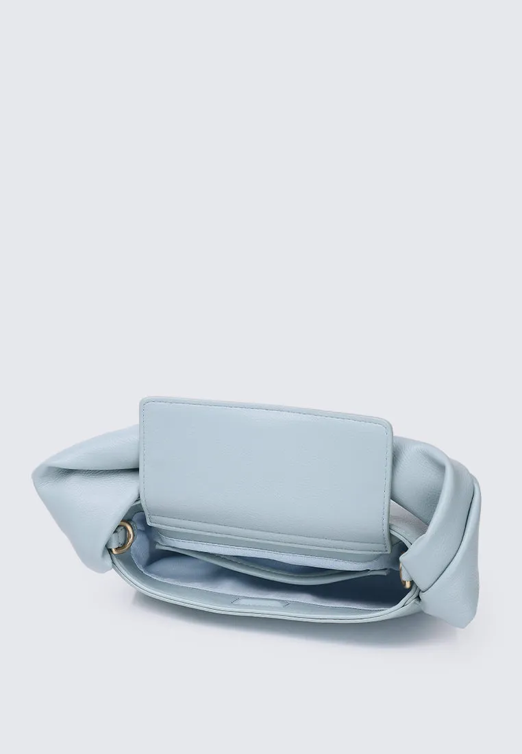 Nuri Twist Top Handle Handbag (Sky Blue)