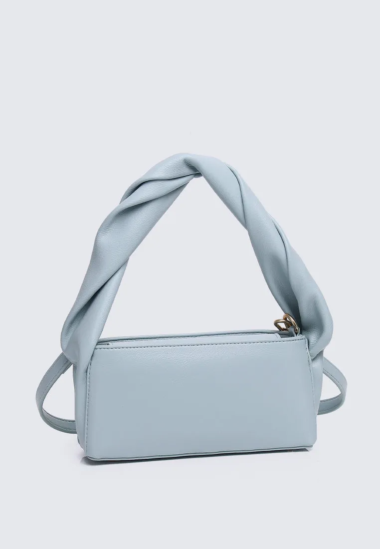 Nuri Twist Top Handle Handbag (Sky Blue)