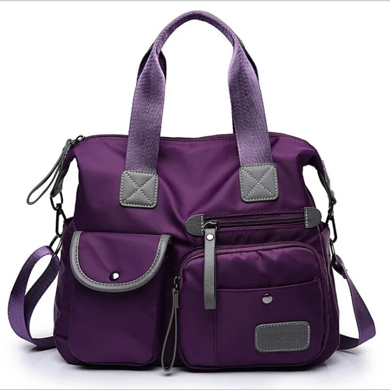 Nylon Fashion Multi Pocket Mummy Diaper One-shoulder Bag