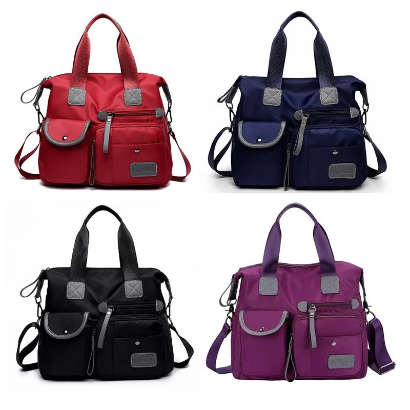 Nylon Fashion Multi Pocket Mummy Diaper One-shoulder Bag