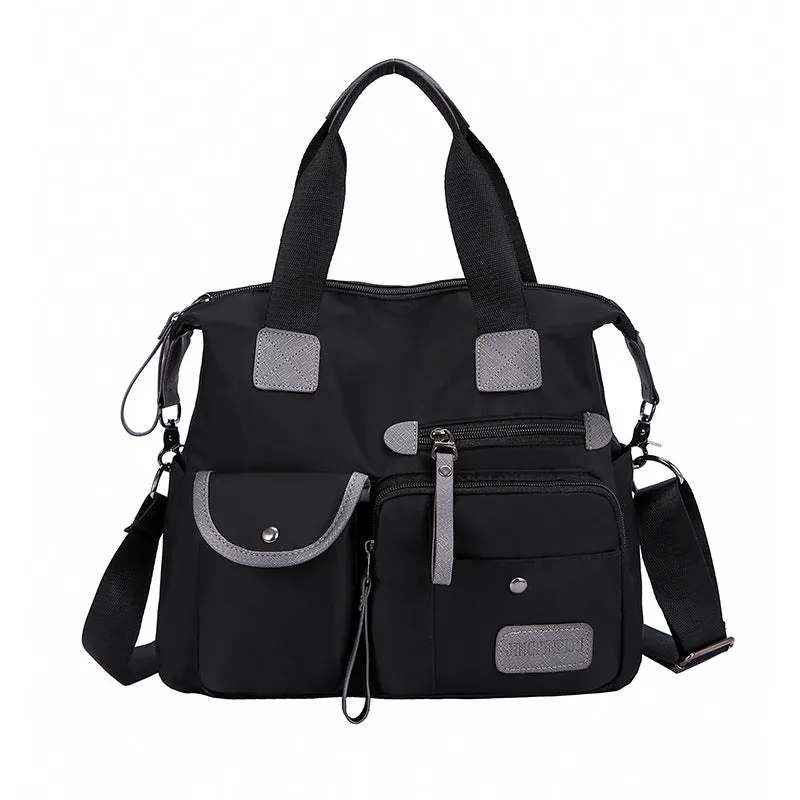 Nylon Fashion Multi Pocket Mummy Diaper One-shoulder Bag