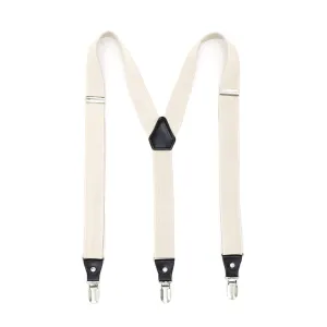 Off-White Clip-On Unisex Suspenders