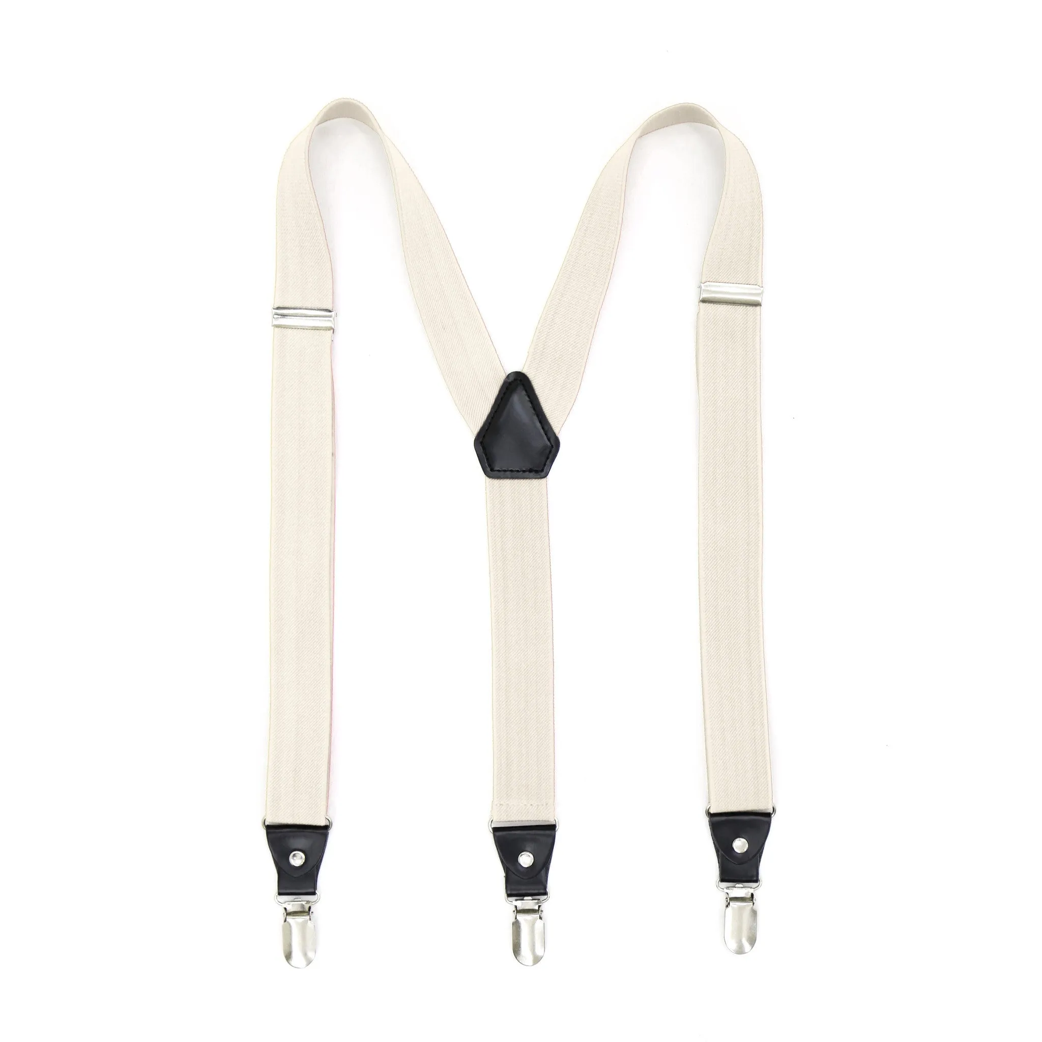 Off-White Clip-On Unisex Suspenders
