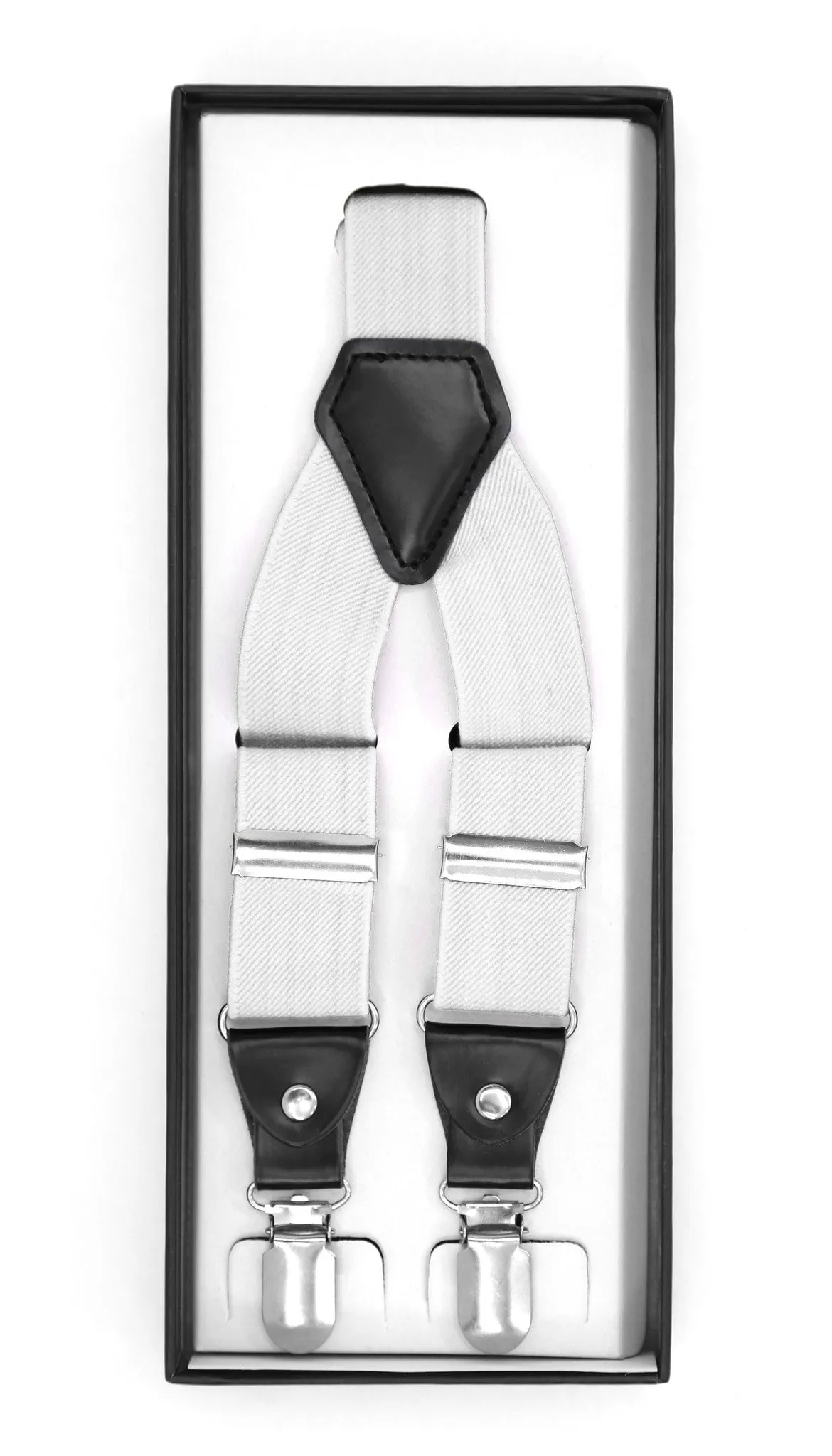 Off-White Clip-On Unisex Suspenders