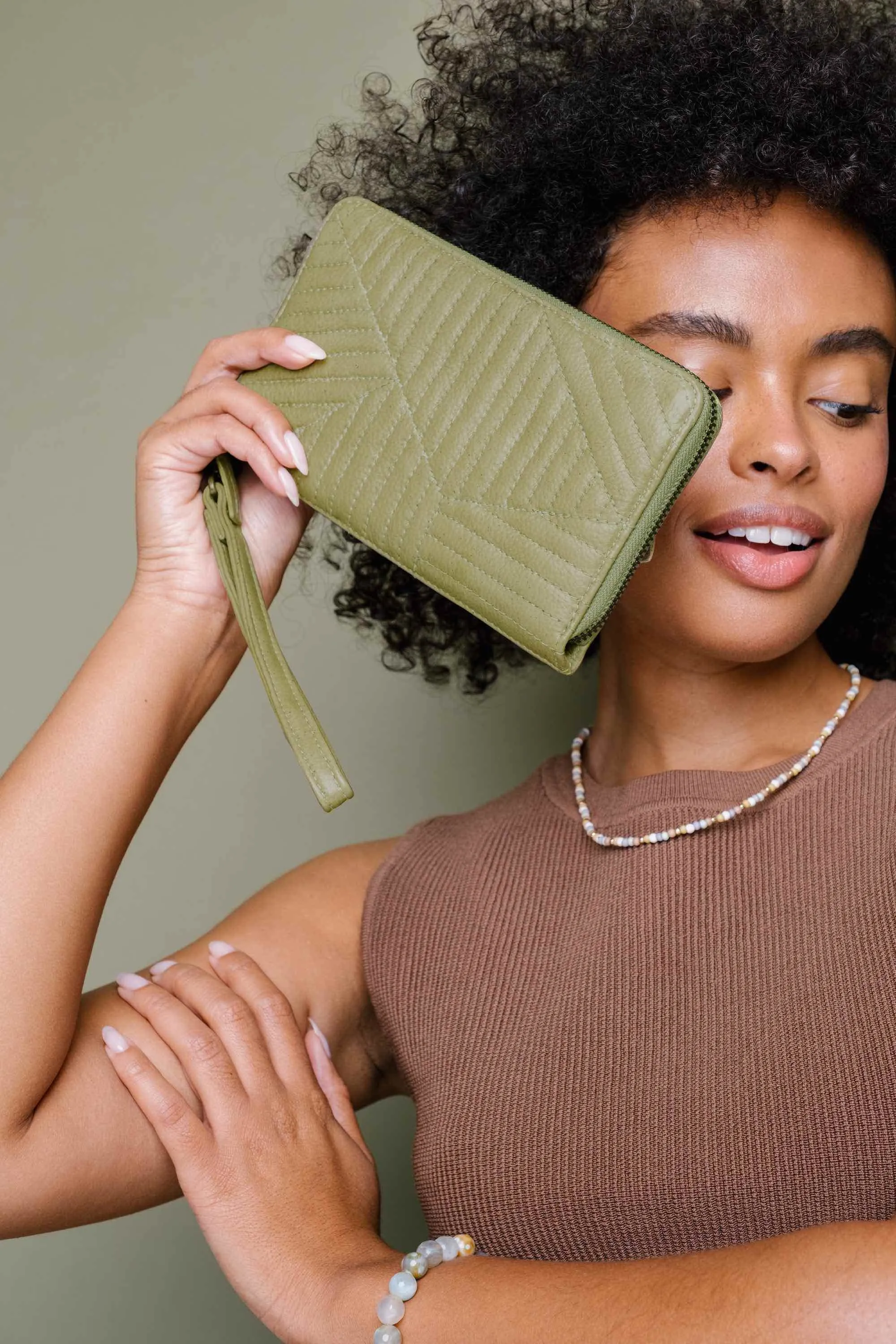 Olive Grove Wristlet