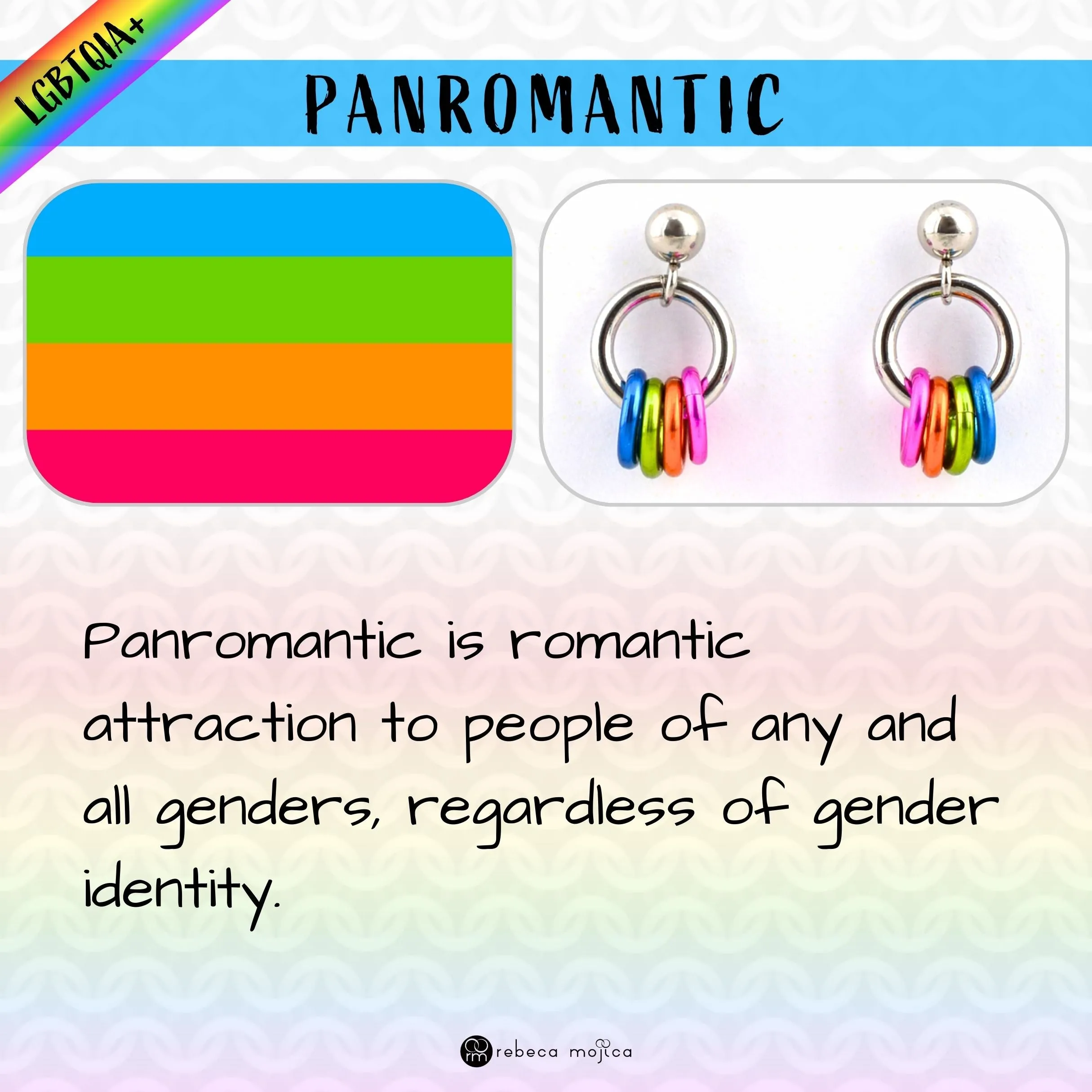 Panromantic Pride - Tiny Flag Earring Studs