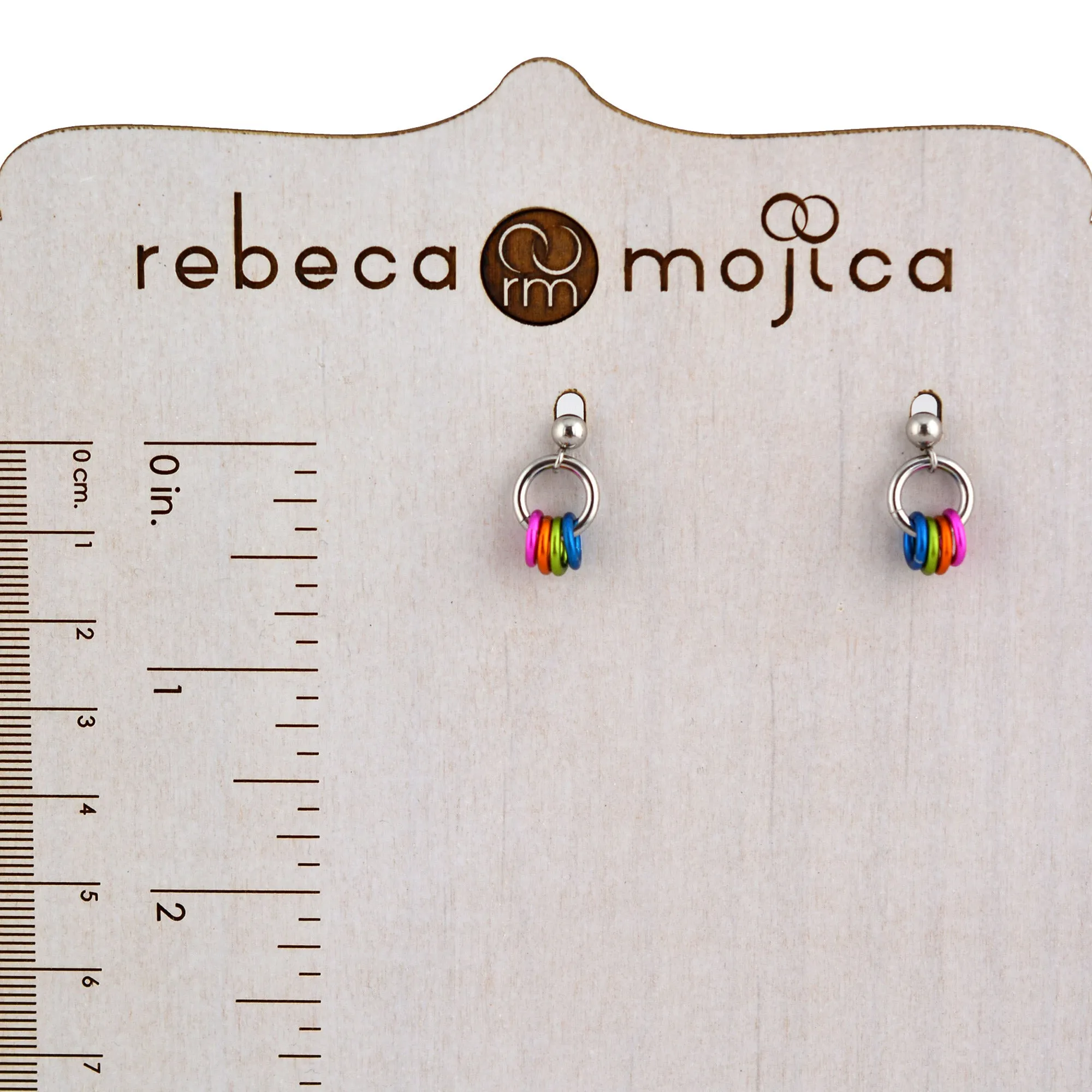 Panromantic Pride - Tiny Flag Earring Studs