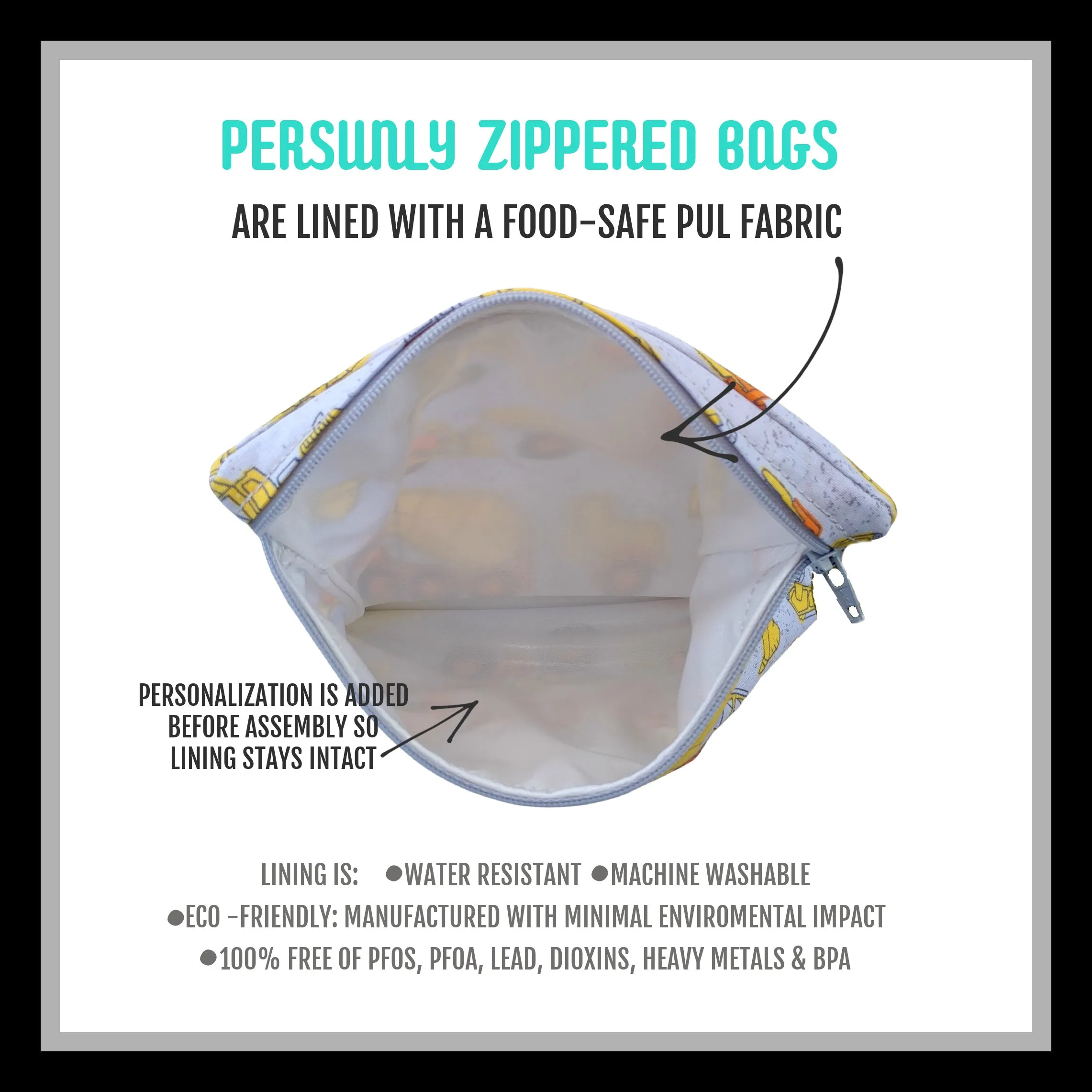 Paper Sack Personalized Reusable Food Bag