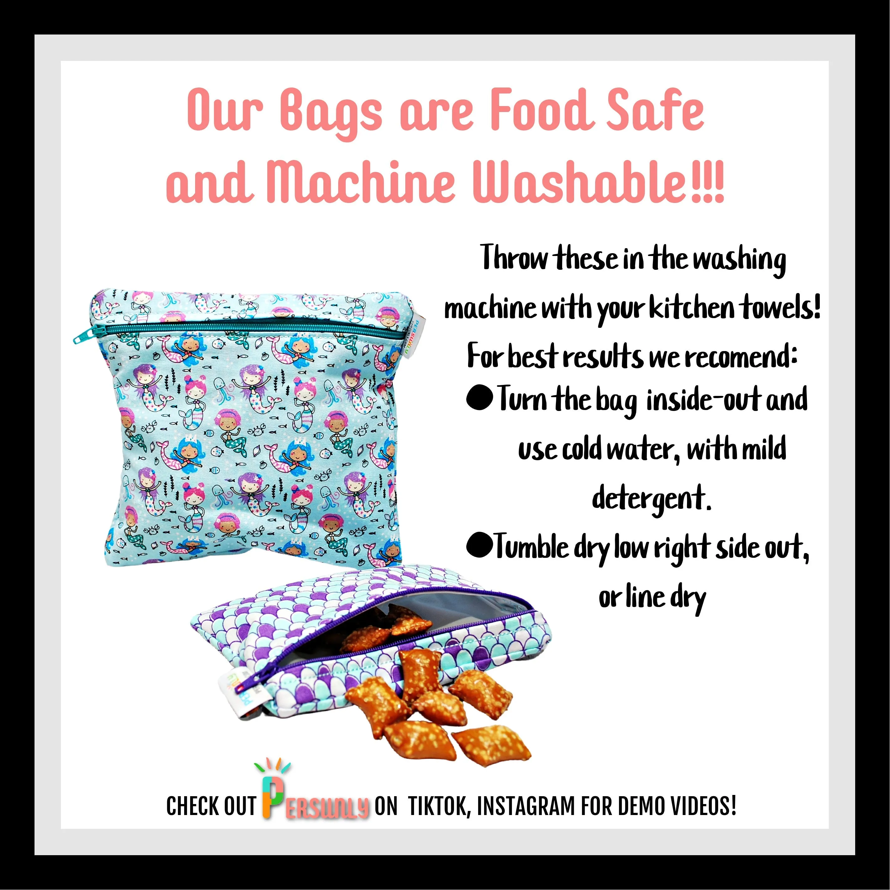 Paper Sack Personalized Reusable Food Bag