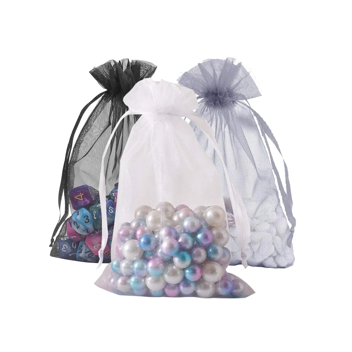 Party Central 288PCE Organza Bags Assorted Colours Multipurpose 15 x 9.5cm