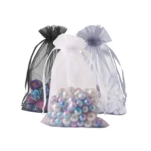 Party Central 288PCE Organza Bags Assorted Colours Multipurpose 15 x 9.5cm