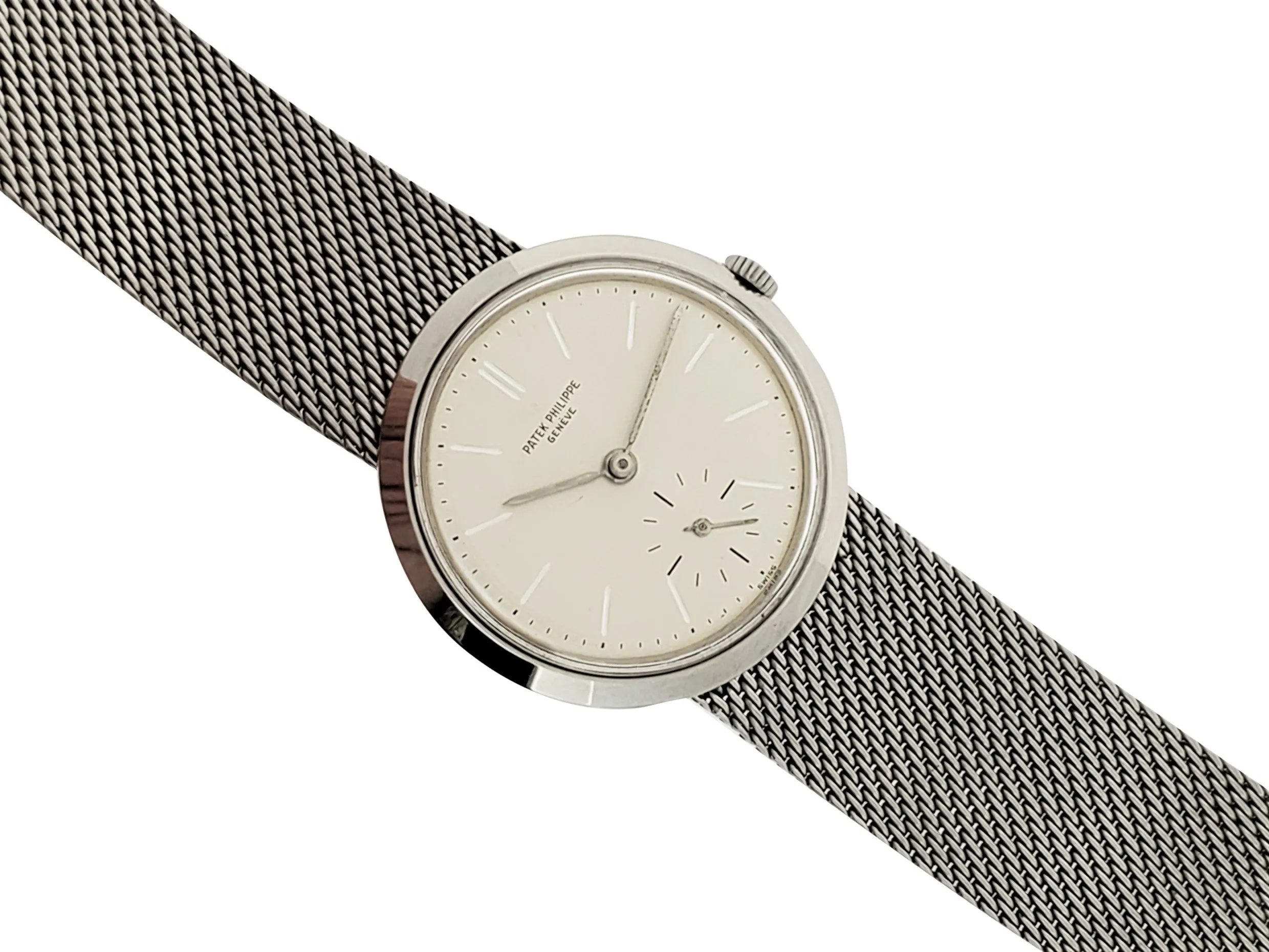 Patek Philippe 3419/1A ; Vintage water resistant stainless steel Calatrava Watch circa 1960