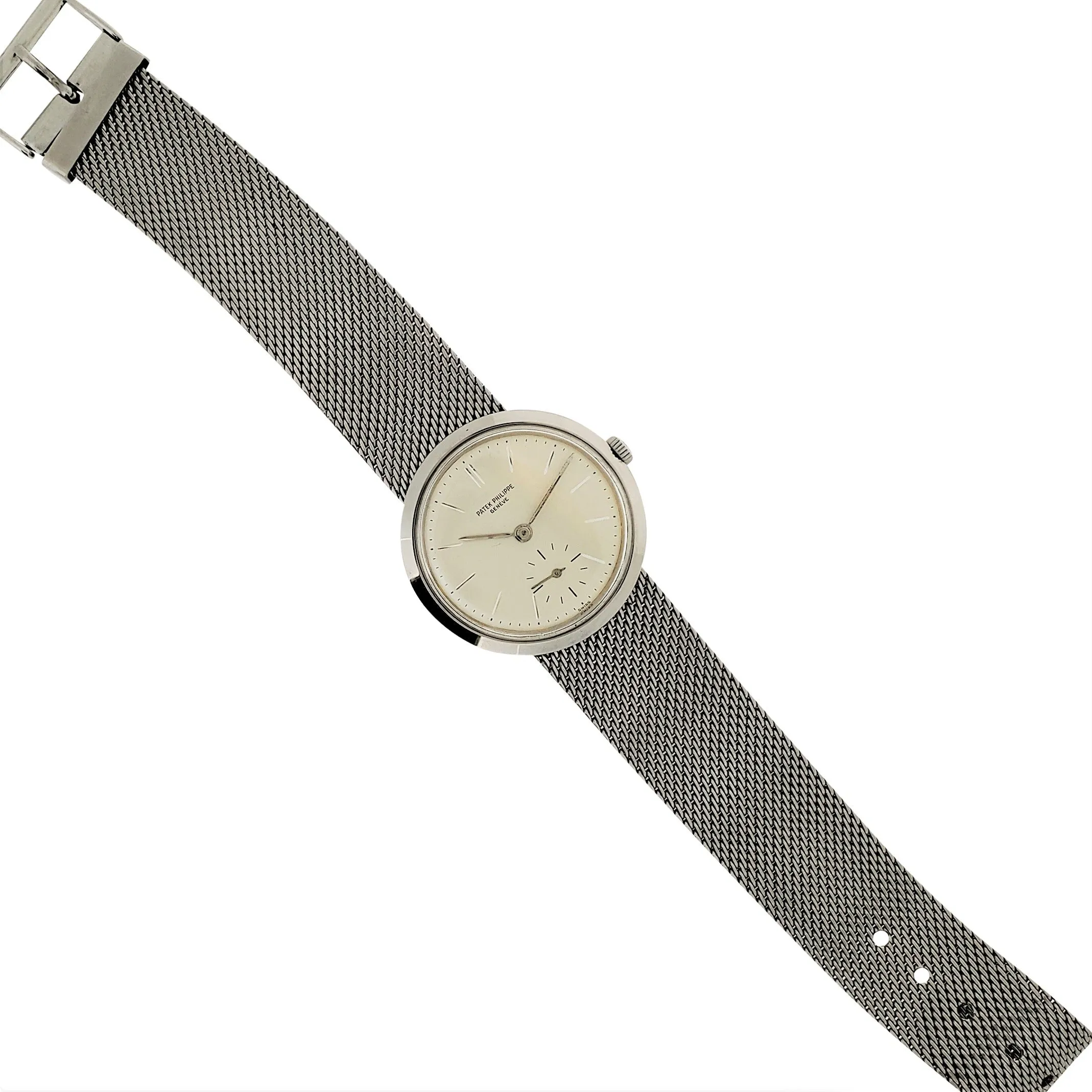 Patek Philippe 3419/1A ; Vintage water resistant stainless steel Calatrava Watch circa 1960