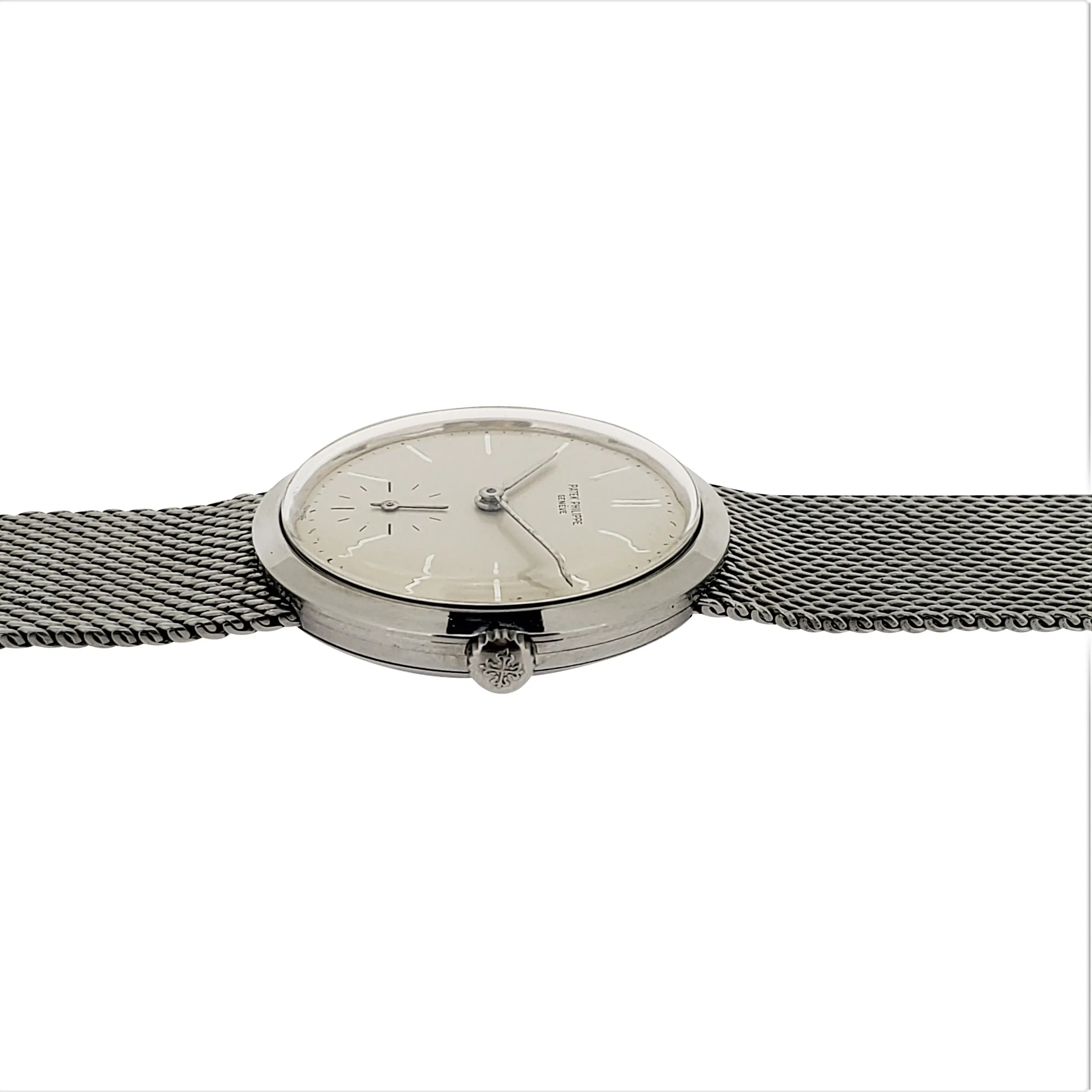 Patek Philippe 3419/1A ; Vintage water resistant stainless steel Calatrava Watch circa 1960