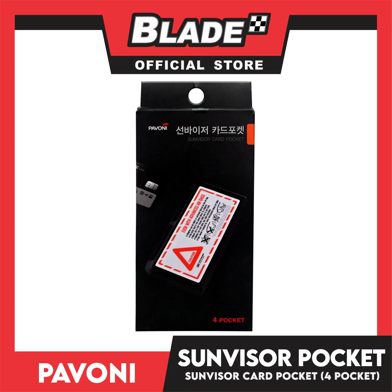 Pavoni Sunvisor Card Pocket (4 Pocket)