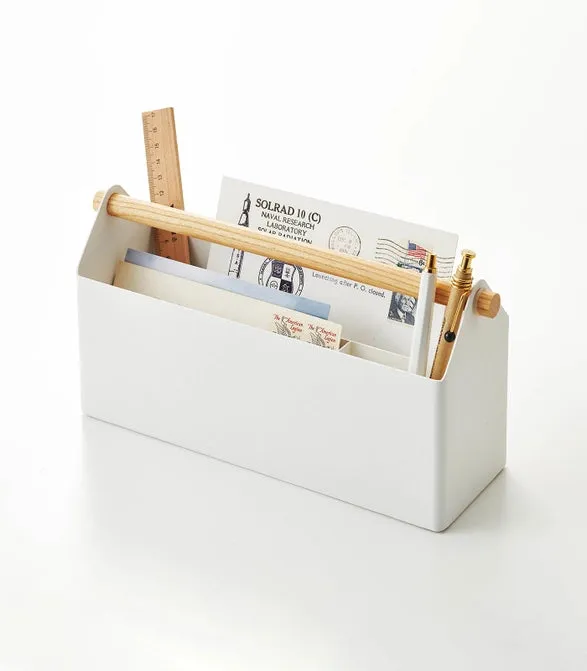 Pen   Desk Organizer Caddy - Steel   Wood