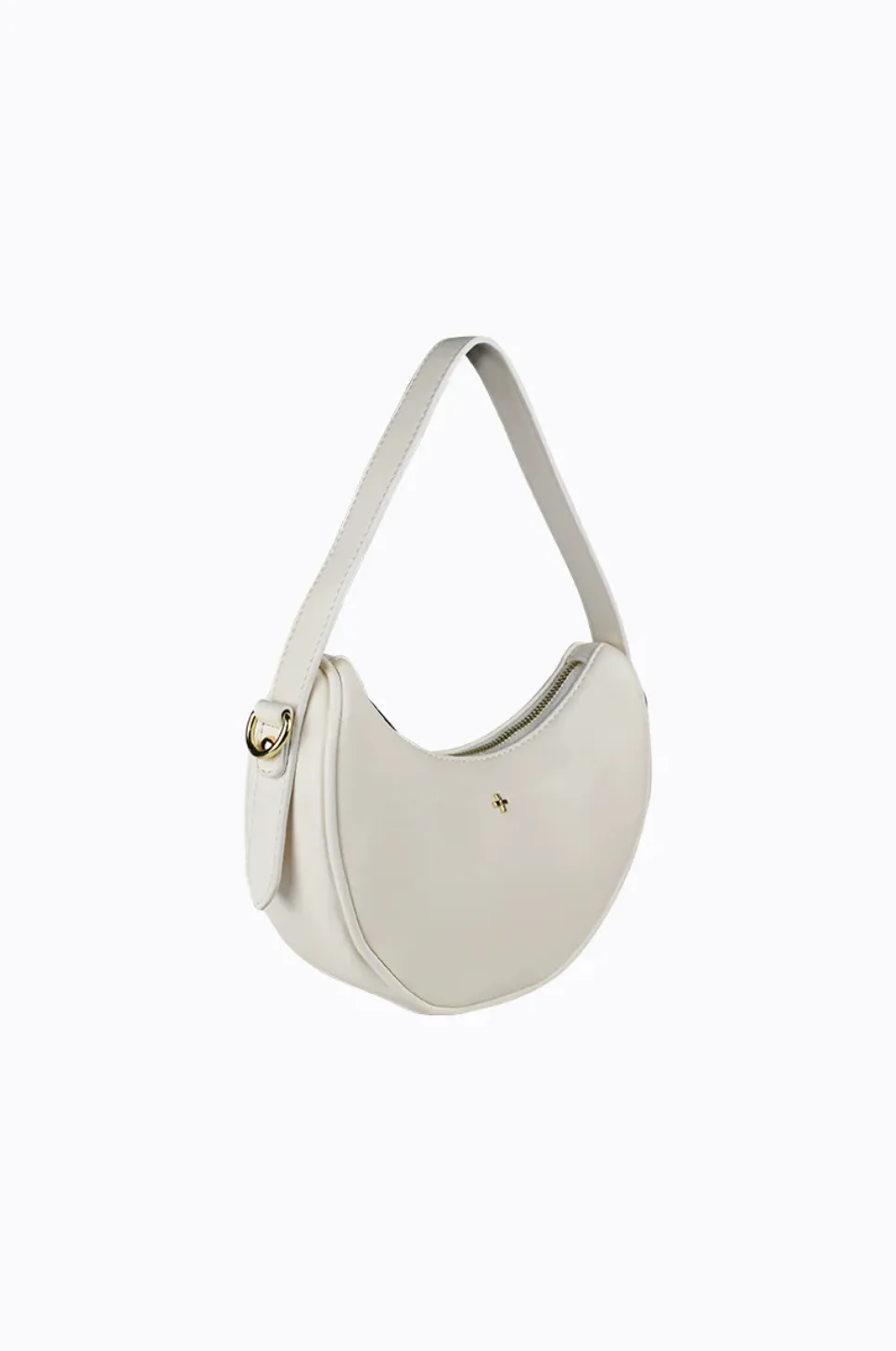PETA   JAIN SUNKISSED SHOULDER BAG - WHITE PU/GOLD